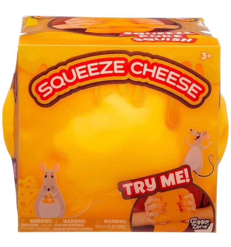 Jumbo cube squishy cheese block, sunny days sensory toy