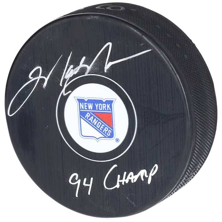 Mark Messier Rangers autograph puck