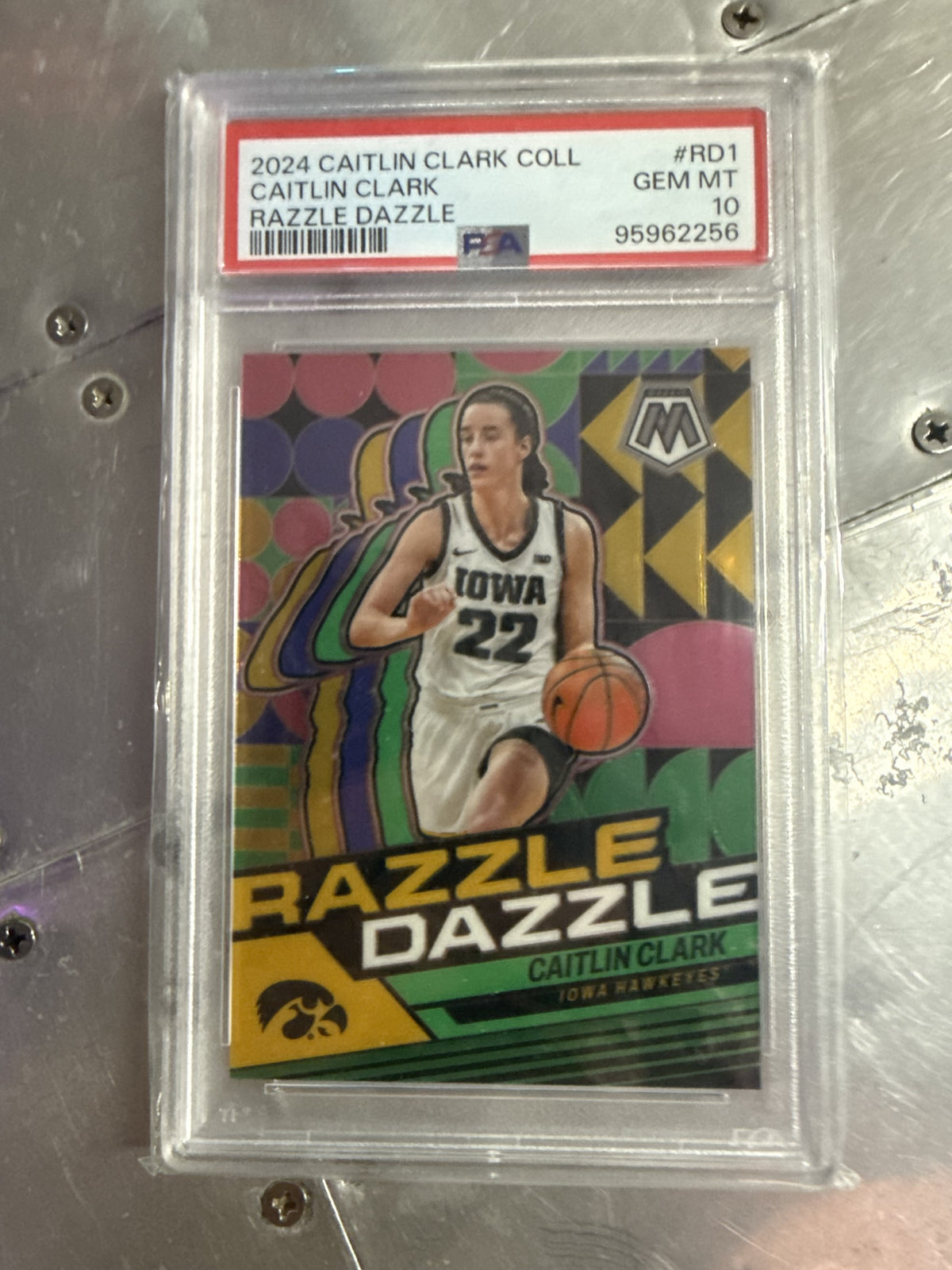 2024 Panini Collection Mosaic Razzle Dazzle Caitlin Clark ROOKIE #RD1 PSA 10 GEM
