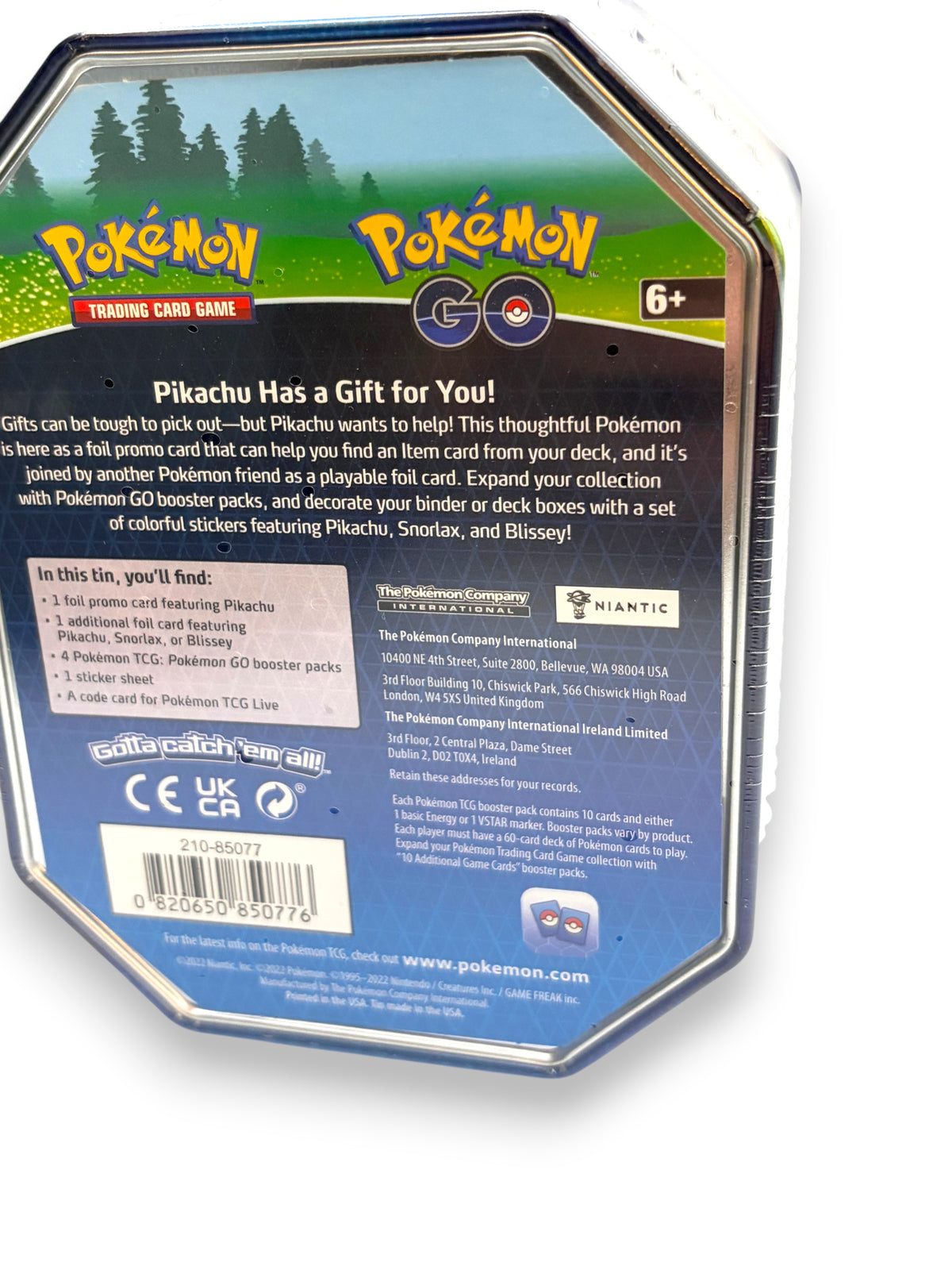 Pokémon TCG: Pokémon GO Tin - Pikachu