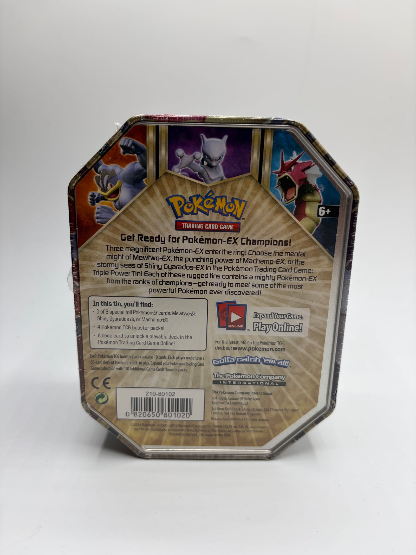 POKEMON 2016 XY Triple Power Machamp EX - Factory Sealed Collector Tin
