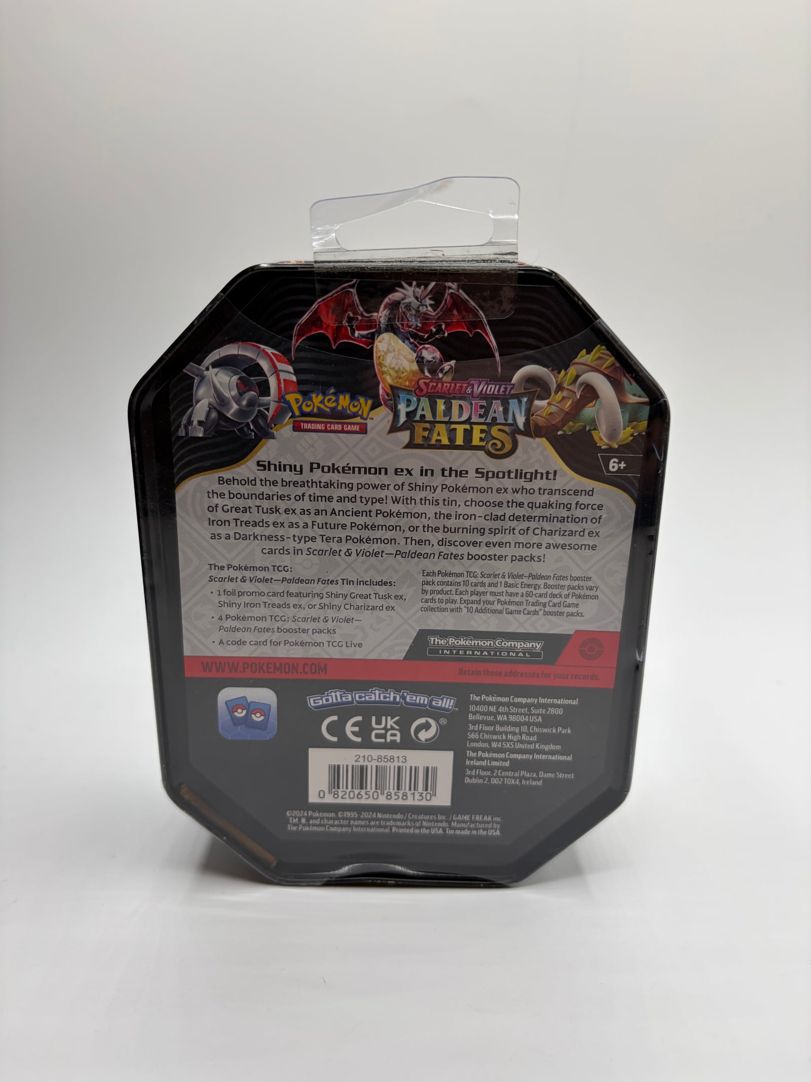 Pokemon TCG: Scarlet & Violet Paldean Fates Charizard EX Tin - Sealed