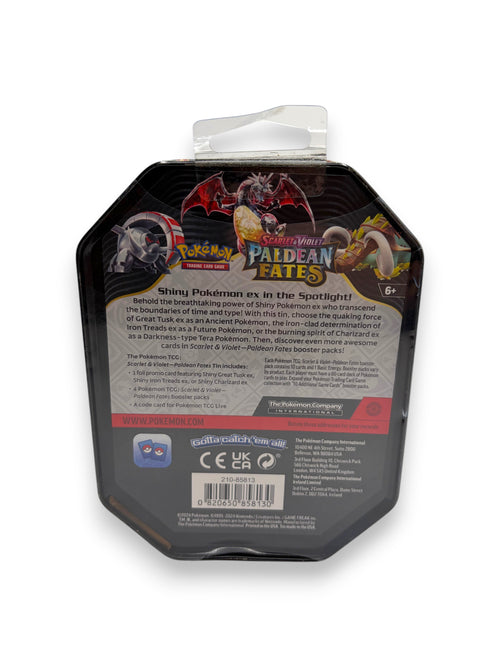 Pokemon TCG: Scarlet & Violet Paldean Fates Charizard EX Tin - Sealed