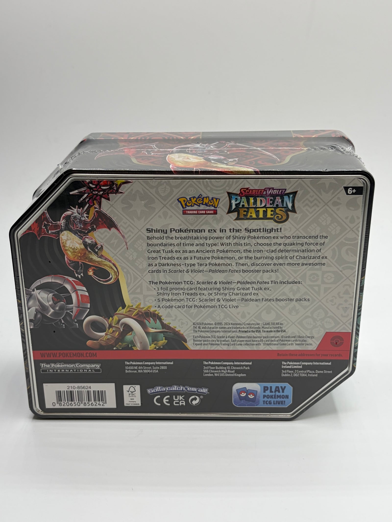 Pokémon TCG: Scarlet & Violet - Paldean Fates Tin - Shiny Charizard ex