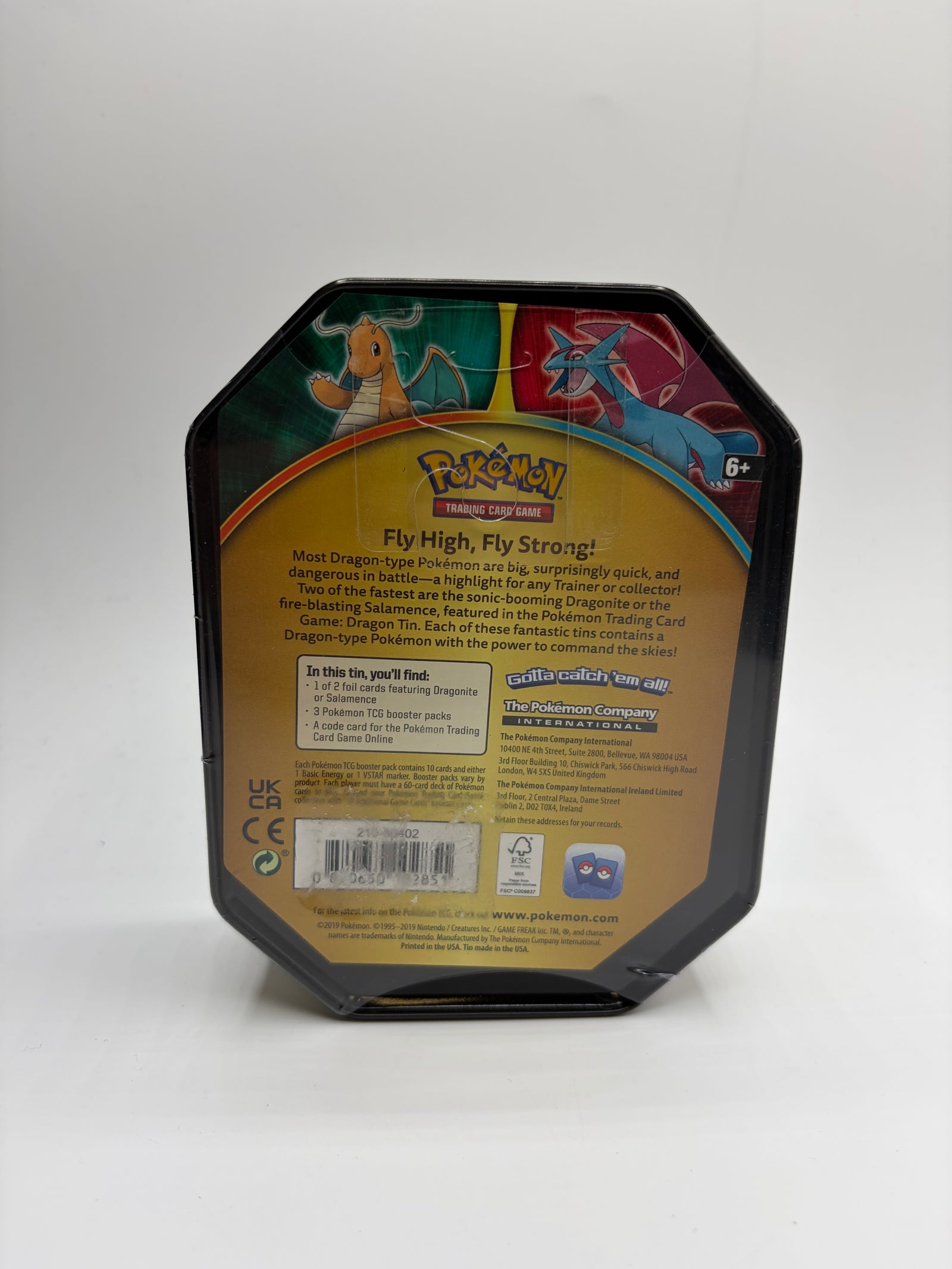 Pokémon TCG 2019 Dragon Tin Salamence SEALED
