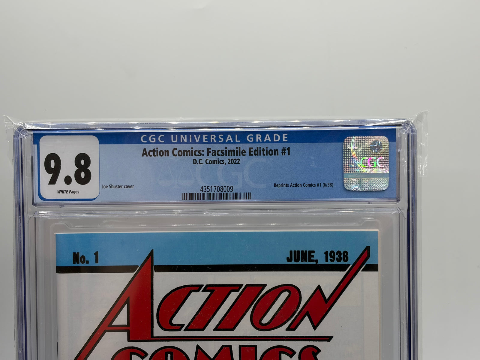 Action Comics: Facsimile Edition #1 CGC 9.8 WP, Reprints Action Comics