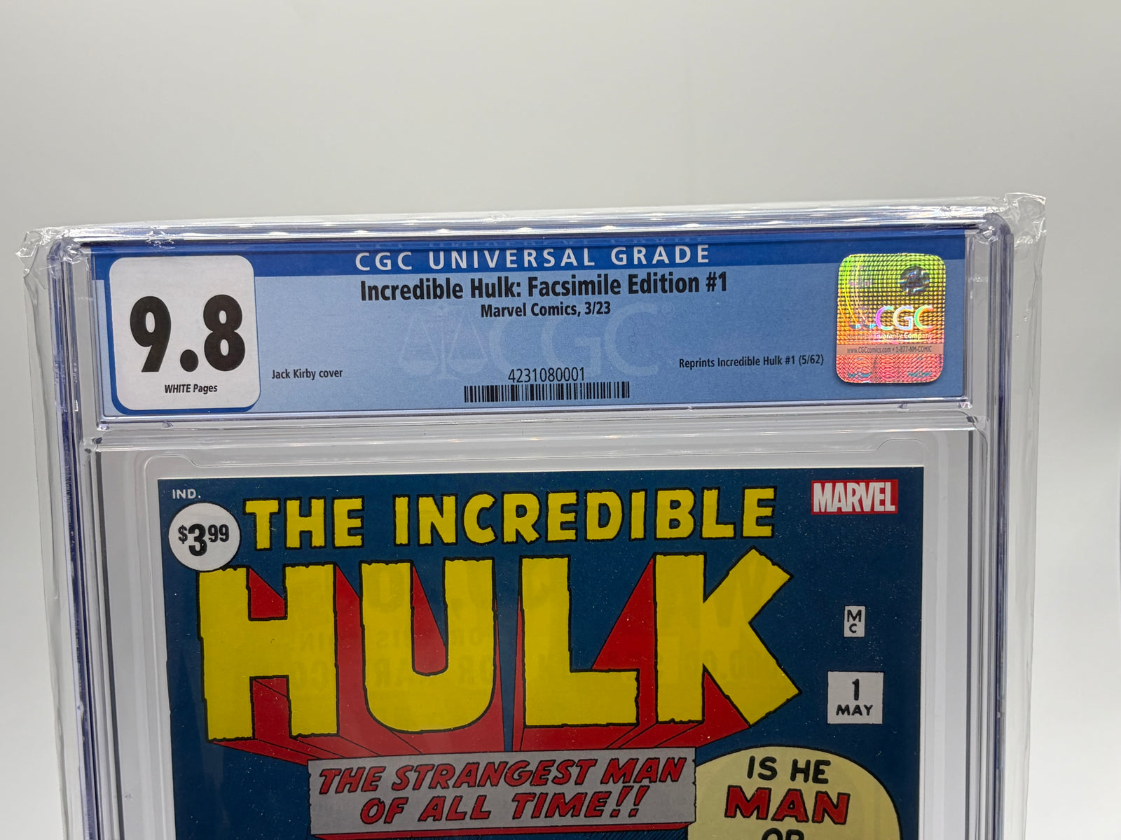 CGC 9.8 The Incredible Hulk Facsimile Edition #1 Comic Book 2023 - Marvel Kirby