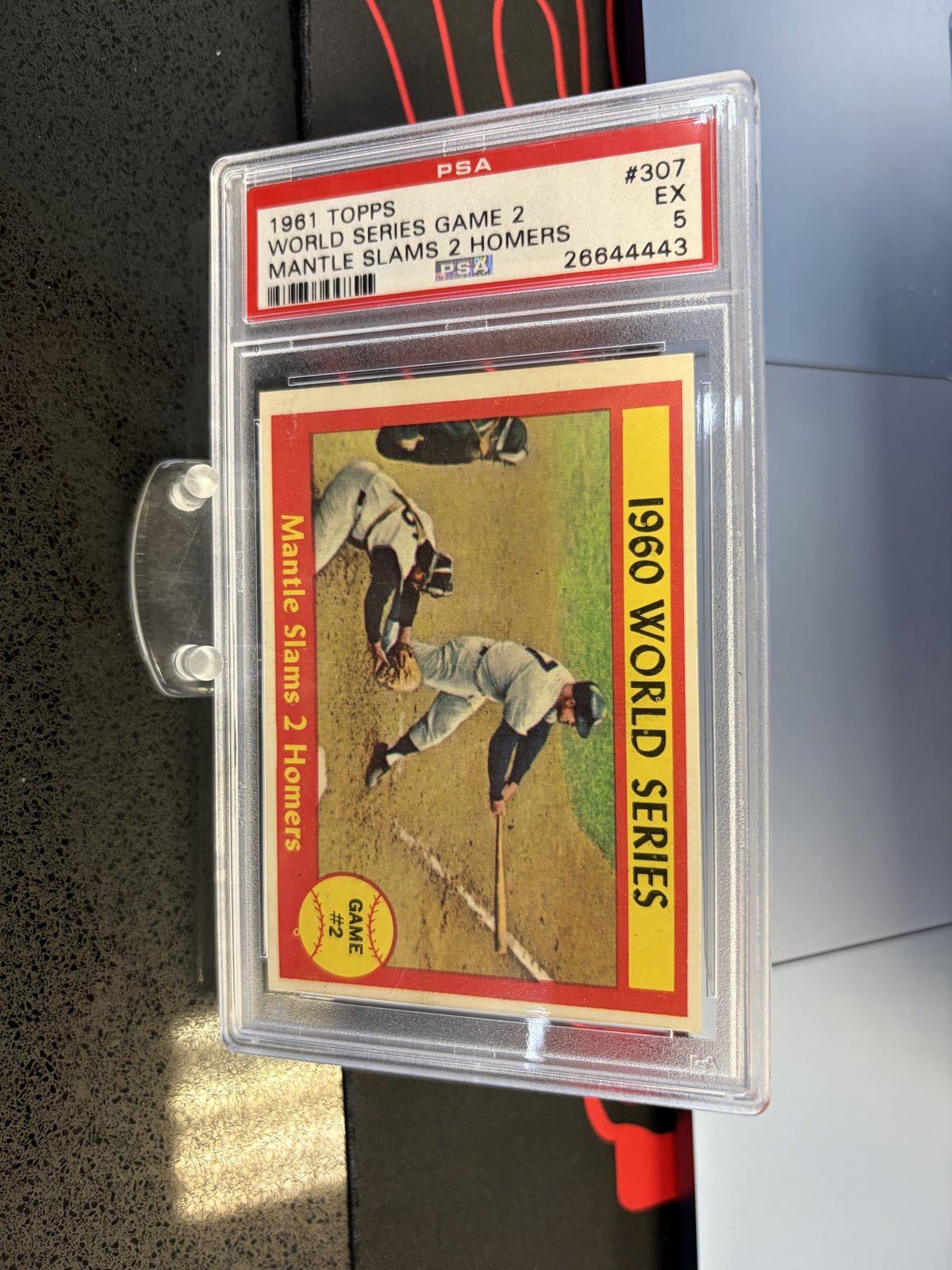 1961 Topps World Series Game 2 - Mantle Slams 2 Homers PSA 5