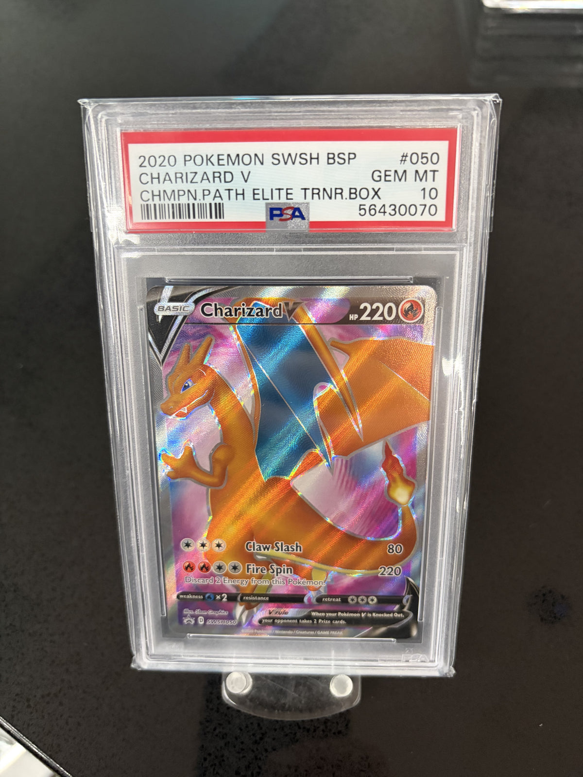 2020 SWSH Black Star Promo Charizard V PSA 10