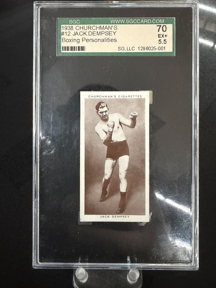 1938 Churchman's #12 Jack Dempsey Boxing Personalities SGC 5.5