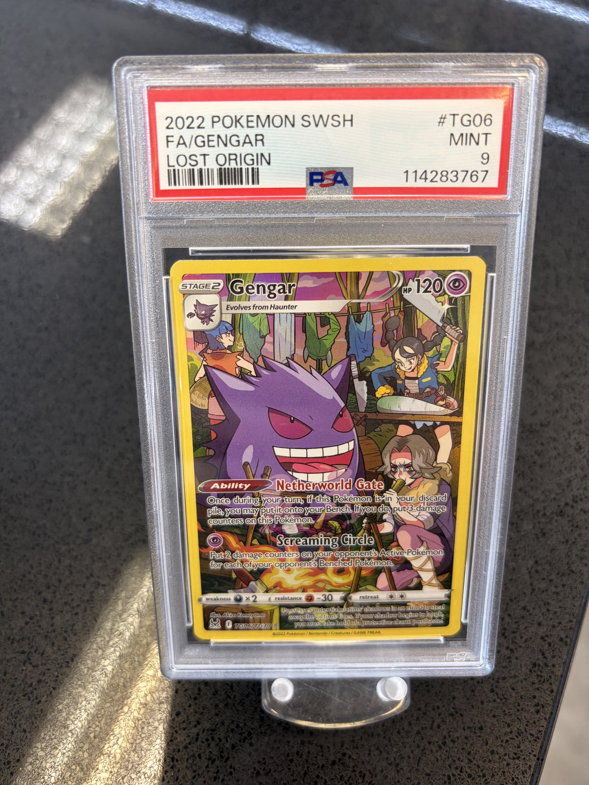 2022 Pokemon SWSH FA/Gengar Lost Origin PSA 9
