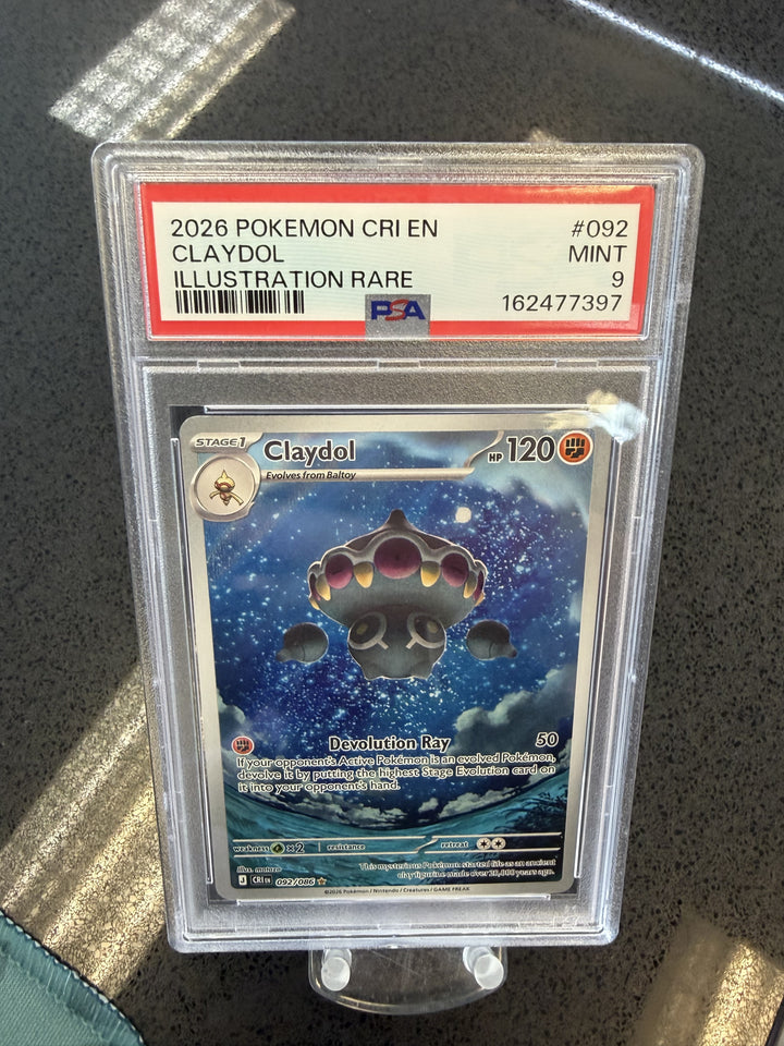 2026 Pokemon CRI EN Claydol Illustration Rare - PSA 9