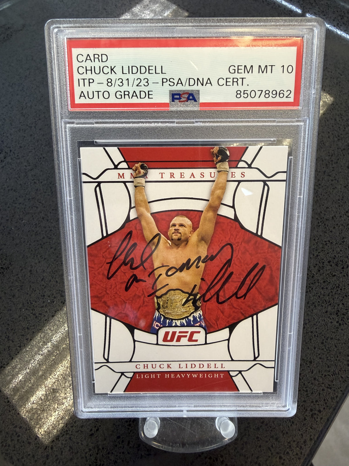 Chuck "The Iceman" Liddell MMA Treasures UFC Auto PSA/DNA Authentic HOF