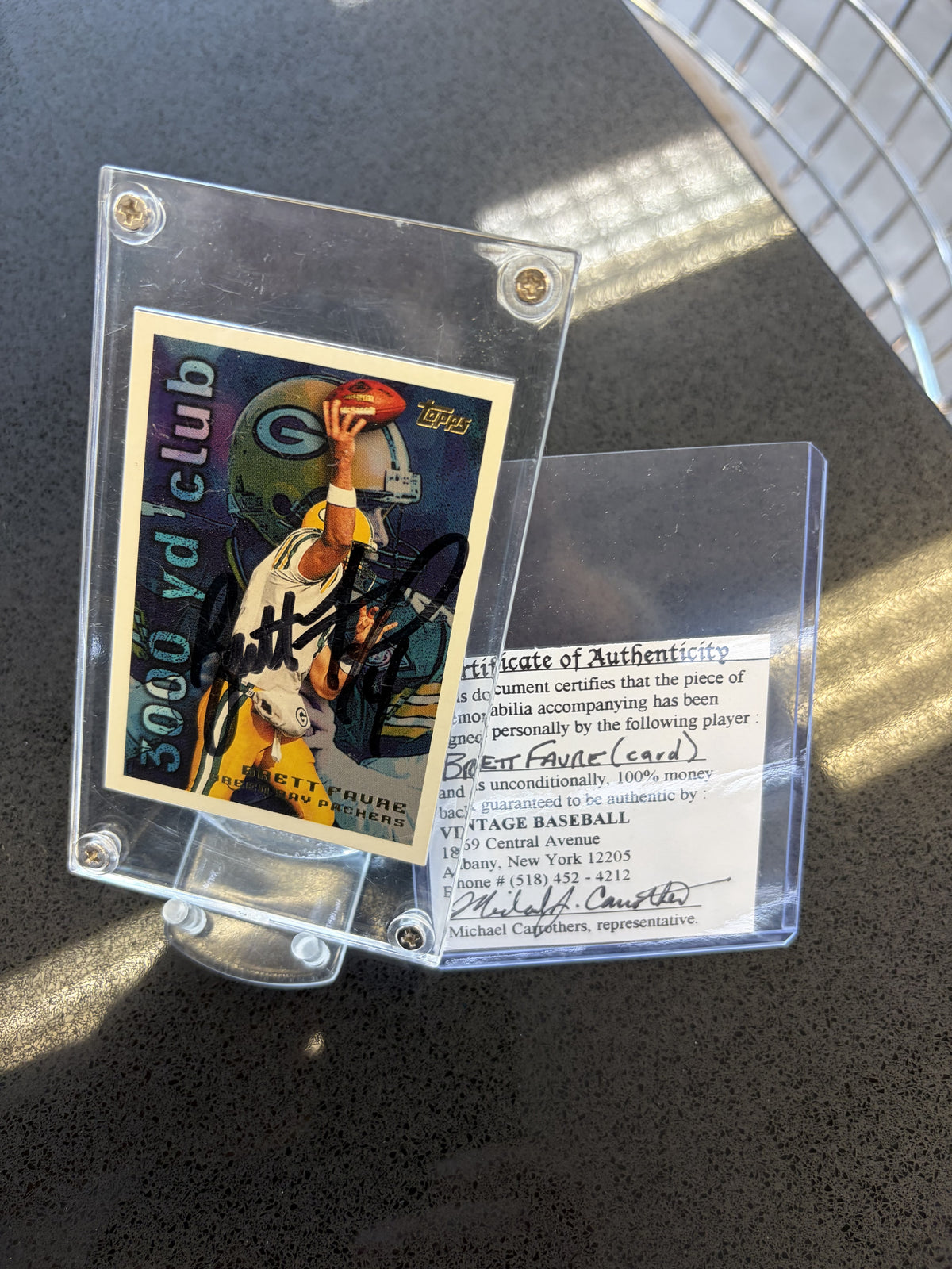 Brett Favre Topps 3000 YD Club Auto w/ COA