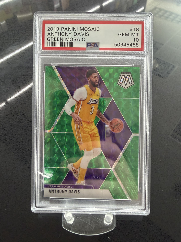 2019 Panini Mosaic Anthony Davis Green Mosaic PSA 10