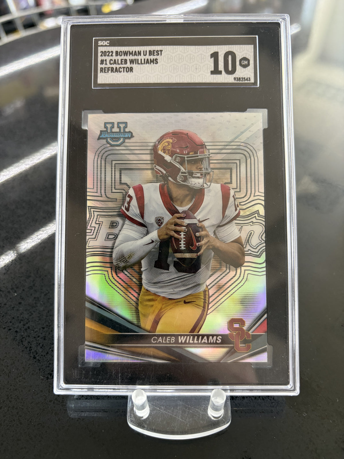 Bowman U Best #1 Caleb Williams Refractor SGC 10
