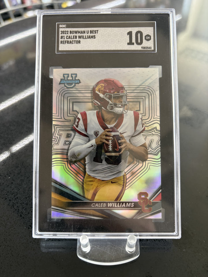 Bowman U Best #1 Caleb Williams Refractor SGC 10