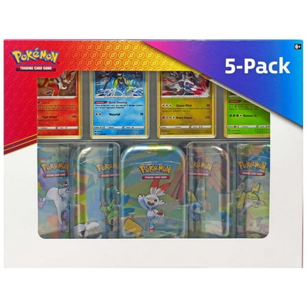 Pokémon TCG: Mini Tin 5-Pack (with 4 Promo Cards)