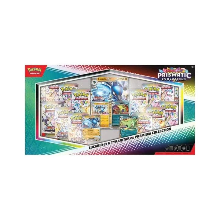 Pokémon TCG: Scarlet & Violet - Prismatic Evolutions Lucario ex & Tyranitar ex Premium Collection