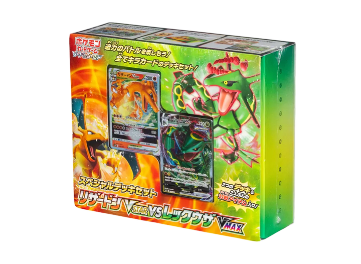 Pokémon sword and shield, special deck set Charizard V star vs rayquaza