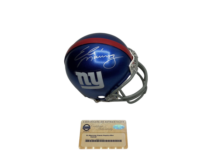 Eli Manning giant replica mini helmet autographed