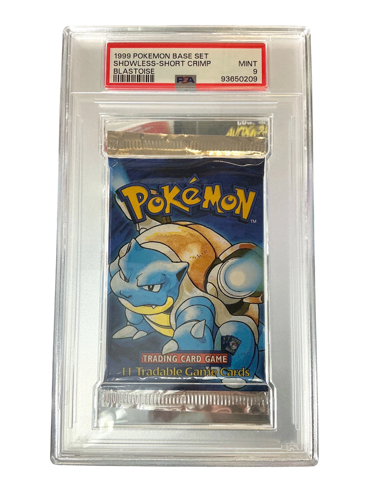 1999 Pokémon base set booster Blastoise pack PSA9