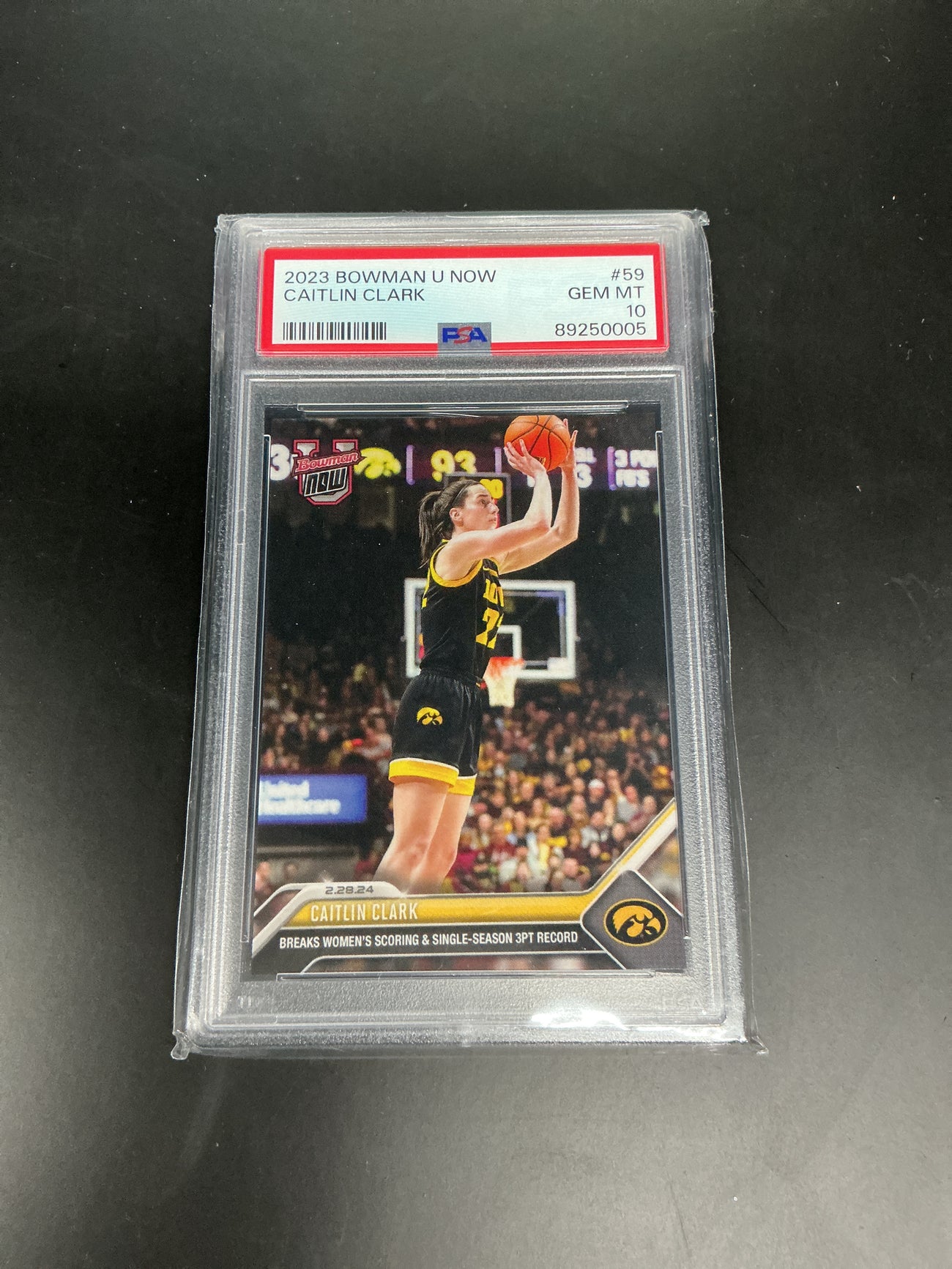 2023 Bowman, U now #59 Caitlin Clark psa 10
