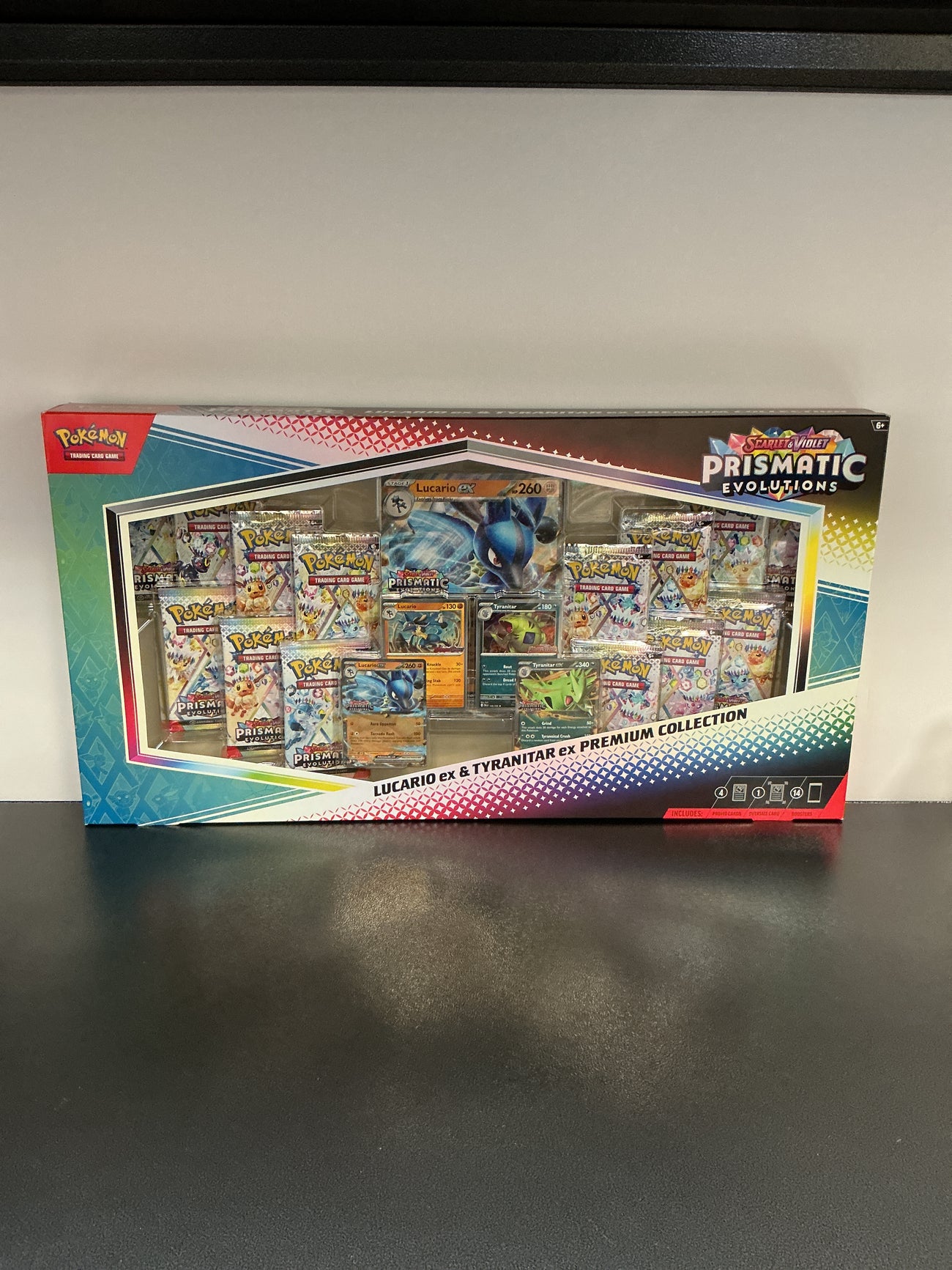 Prismatic evolutions Lucario ex tyranitar premium