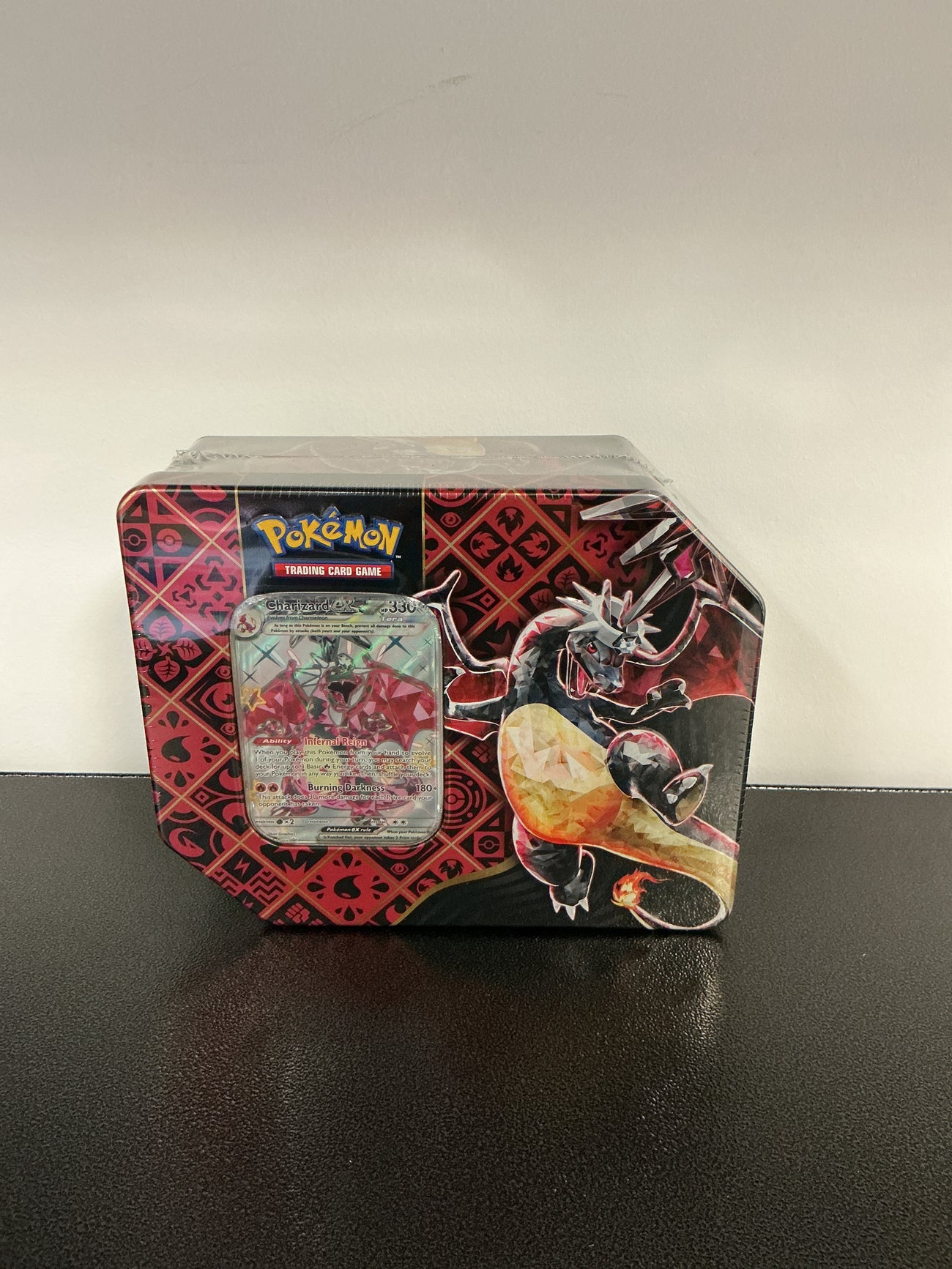 Paldean fates Shiny Charizard ex tin