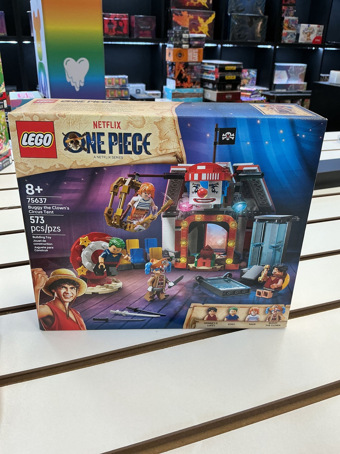 Netflix, one piece Lego buggy, the clowns Circus tent