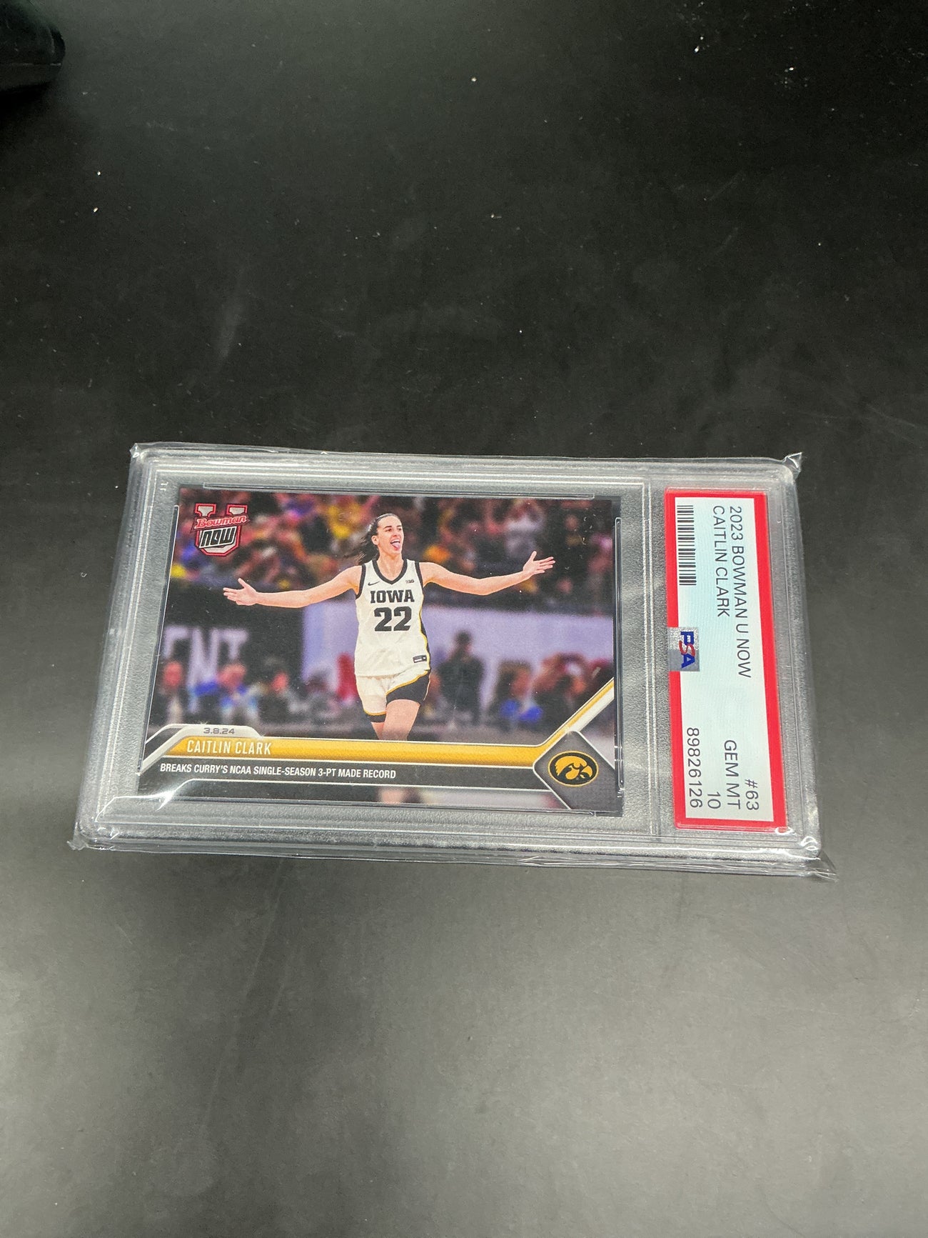 Caitlin Clark 2023 Bowman U Now psa 10 #63