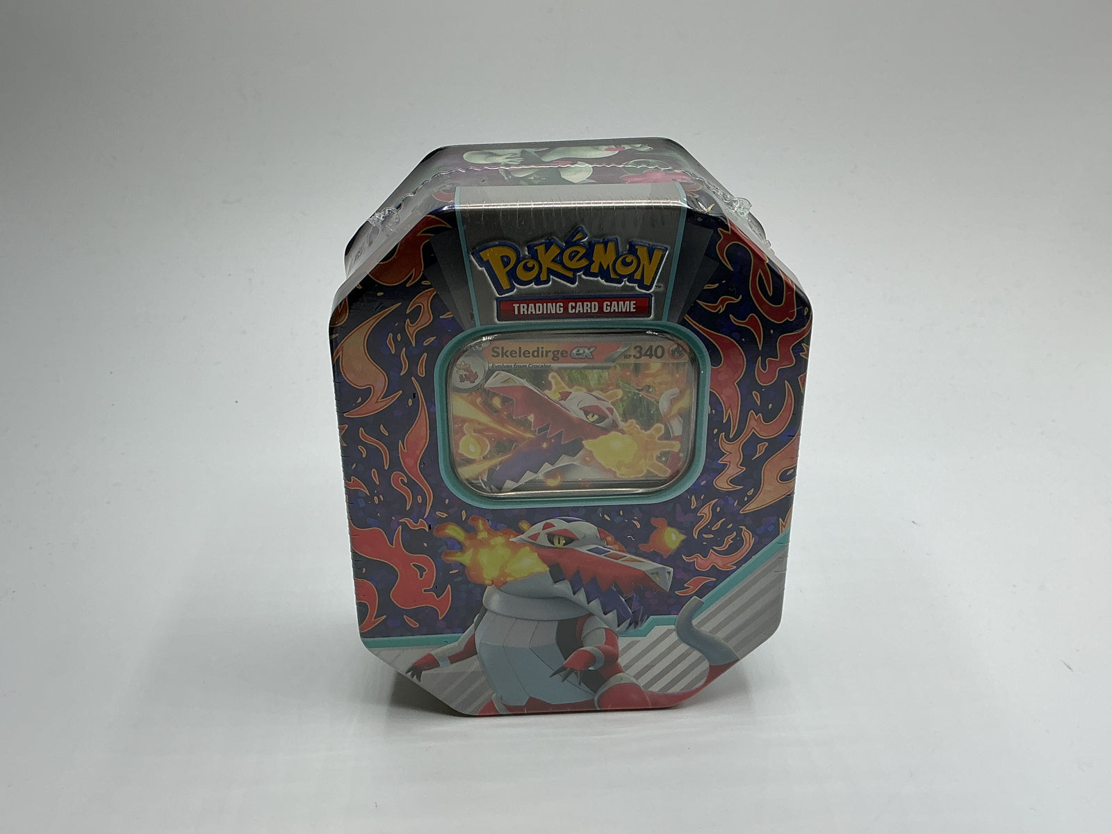 Sealed Pokemon TCG Paldea Partners Tin featuring Skeledirge ex