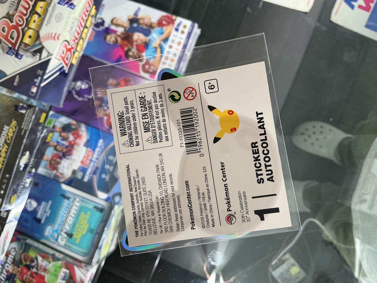 Pokémon Center, Pikachu 30th celebration anniversary promo sticker