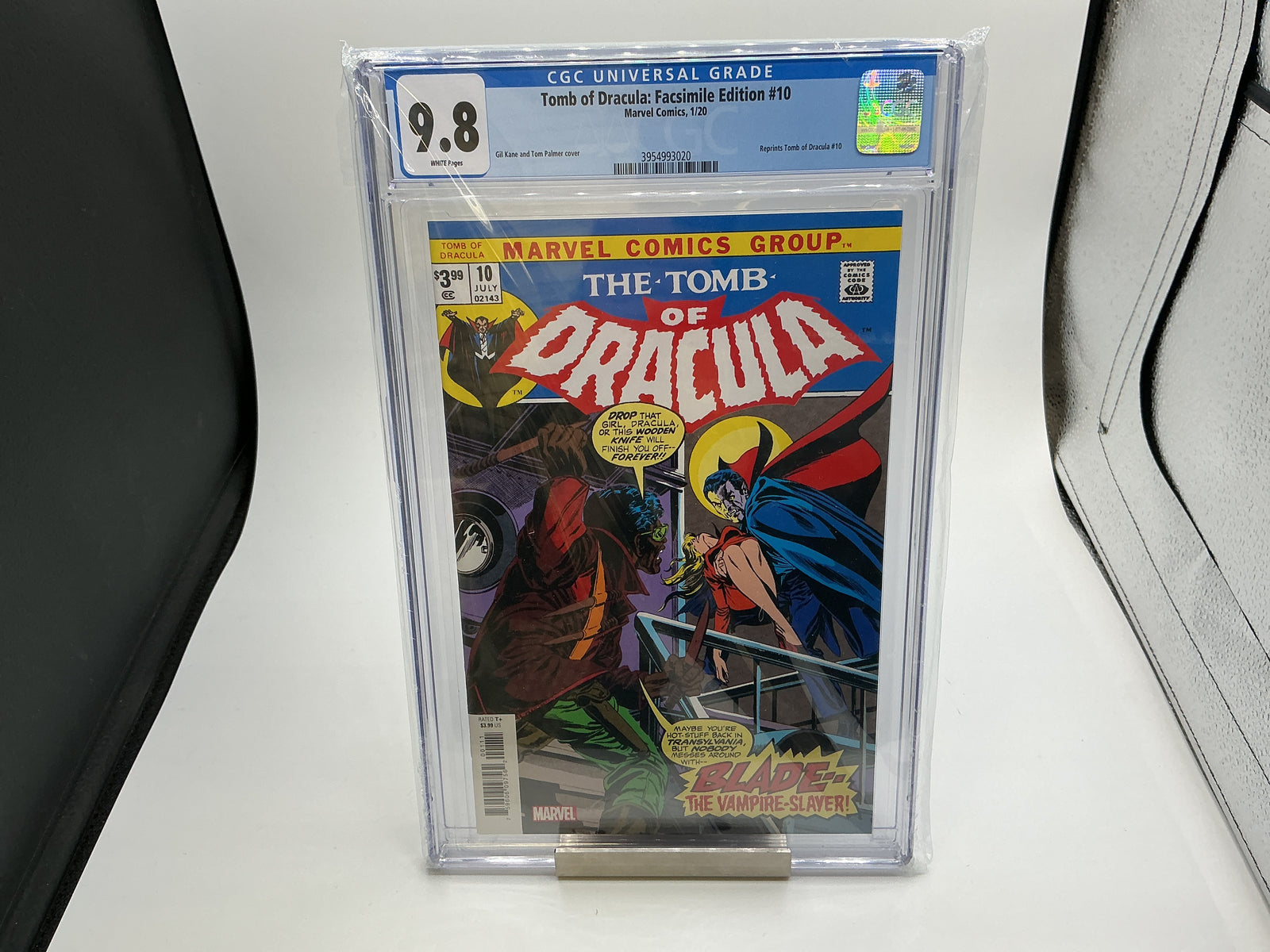 REPRINT of TOMB OF DRACULA # 10 CGC 9.8. FACSIMILE EDITION (1/20). FIRST BLADE!