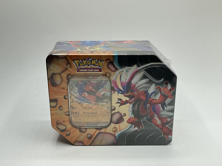 Pokemon Slashing Legends Tin - Koraidon EX - Factory Sealed-w/ 5 Booster Packs