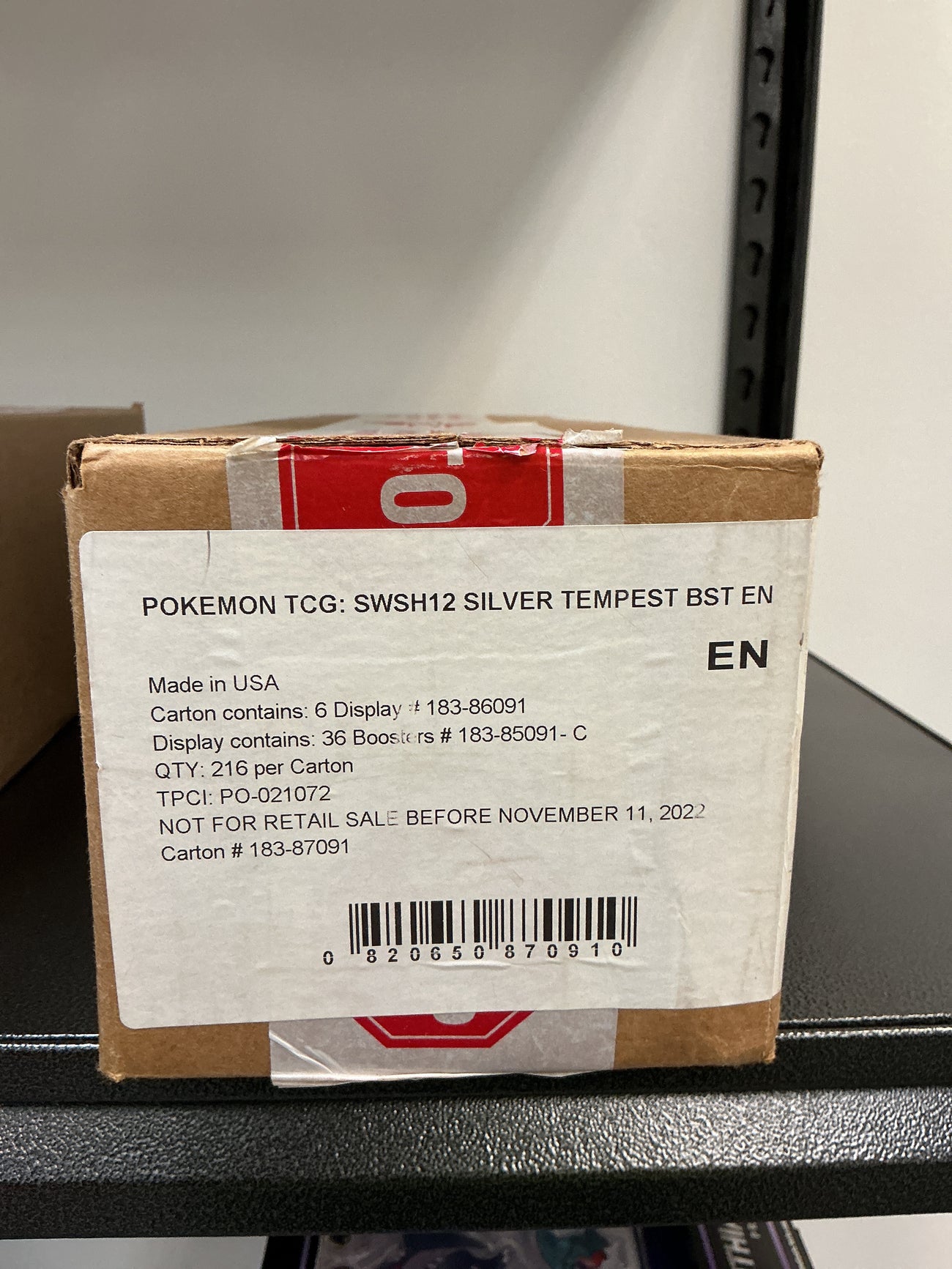 SWSH 12 silver Tempest booster case