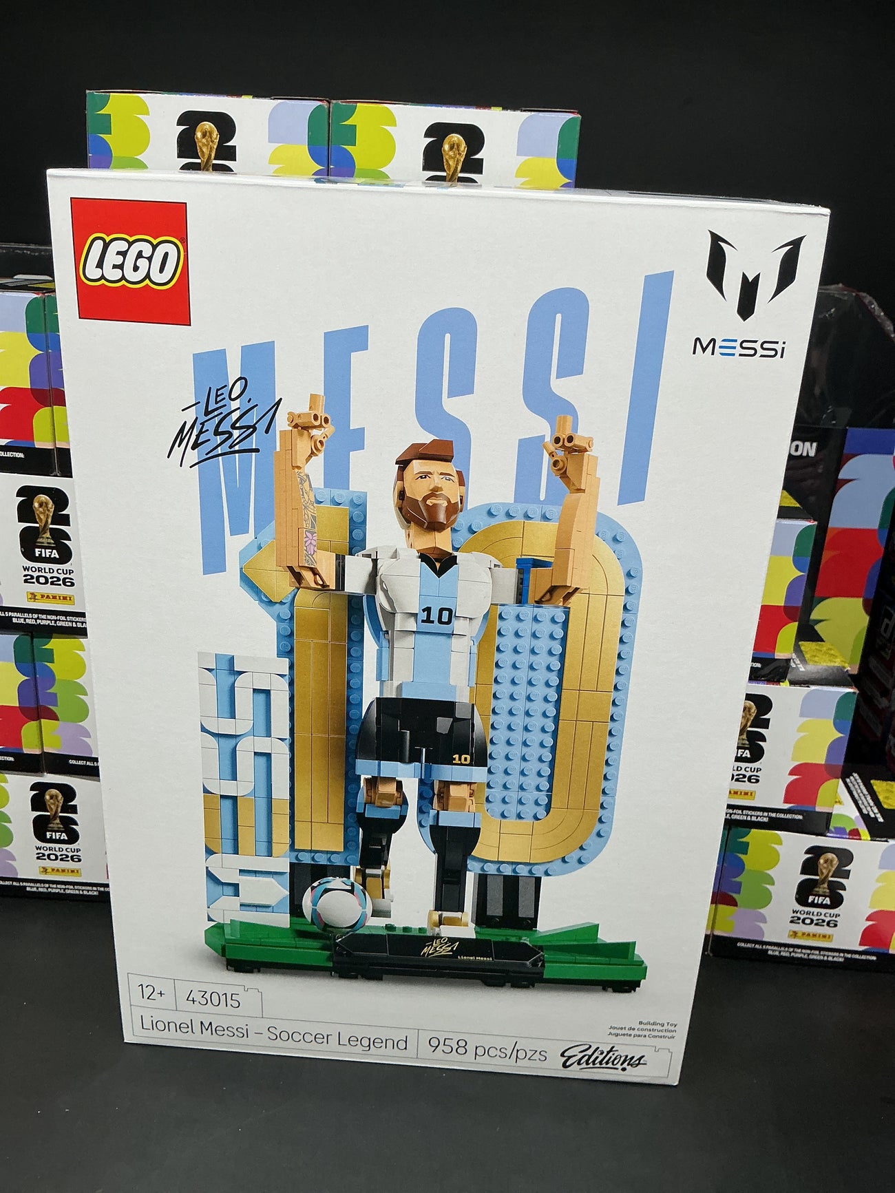 Lionel Messi soccer legend Lego big box