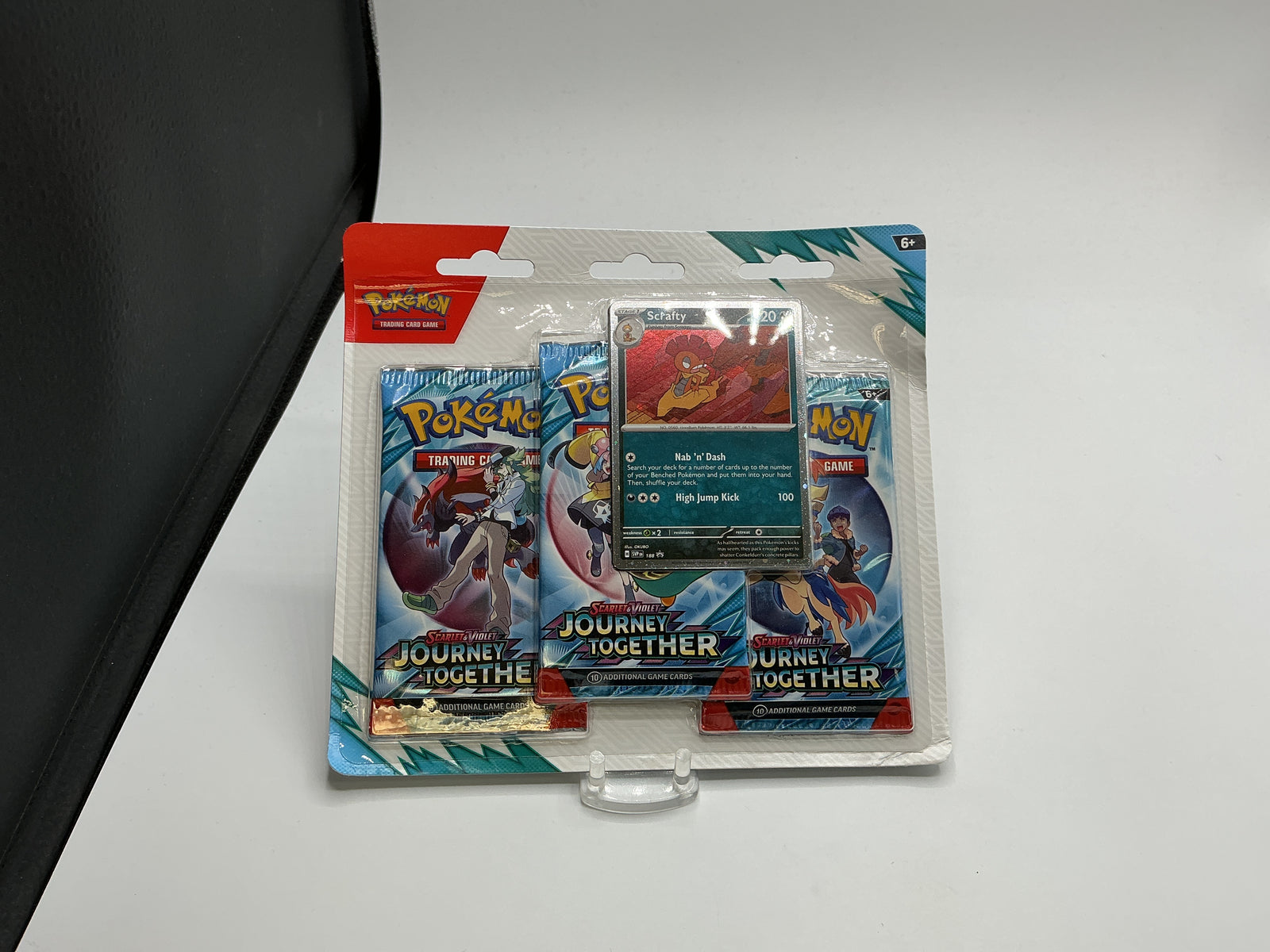 Pokémon Journey Together Booster Pack Blister 3 Packs with Scrafty Promo