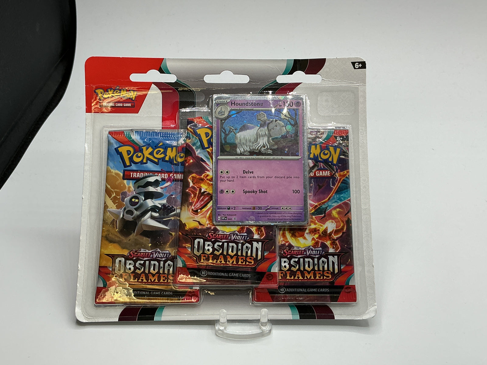 Pokemon TCG Scarlet & Violet - Obsidian Flames Booster Blister - 3 Packs Houndstone