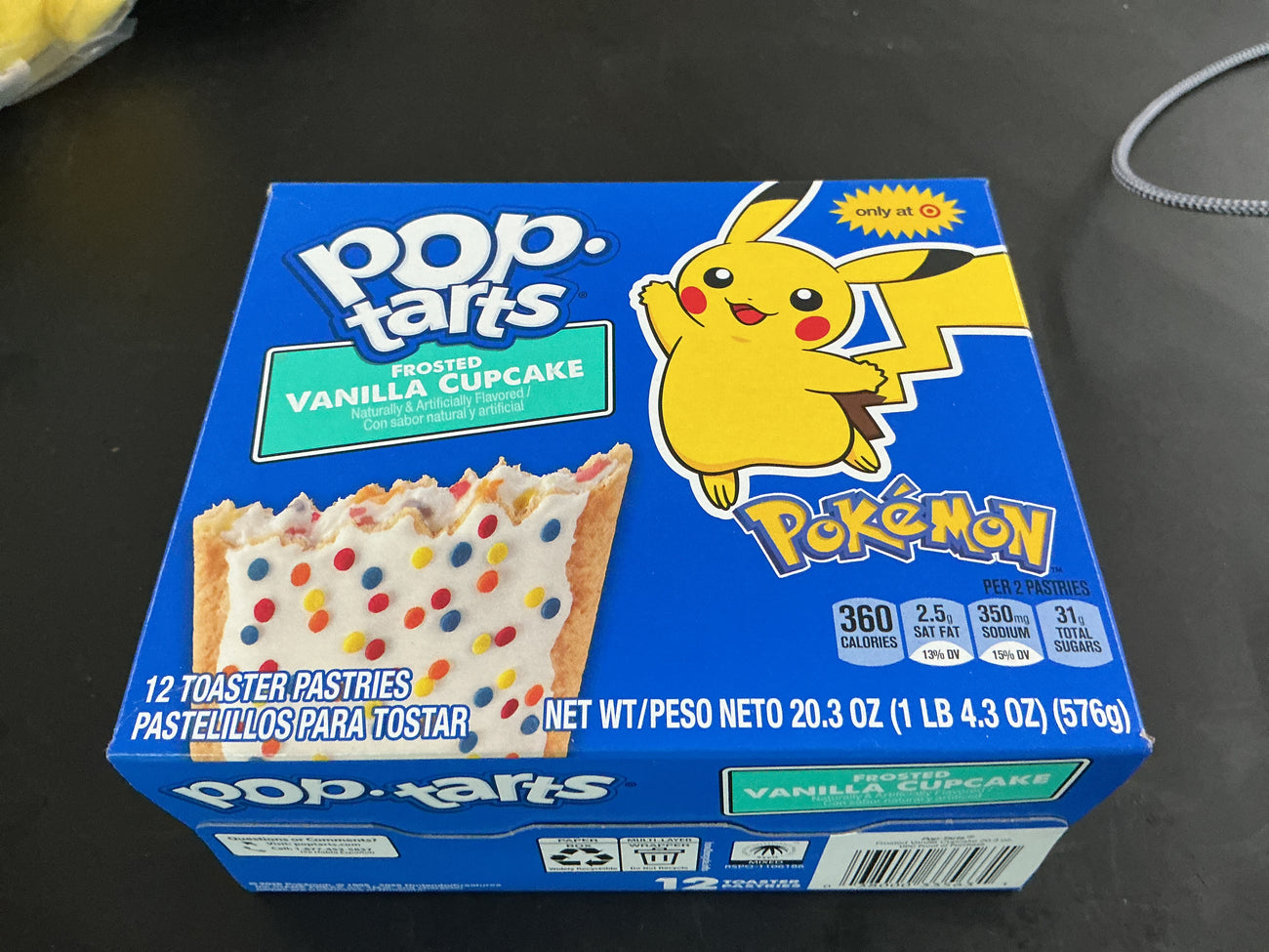 Pop tarts, Pokémon frosted vanilla, cupcake, pastries