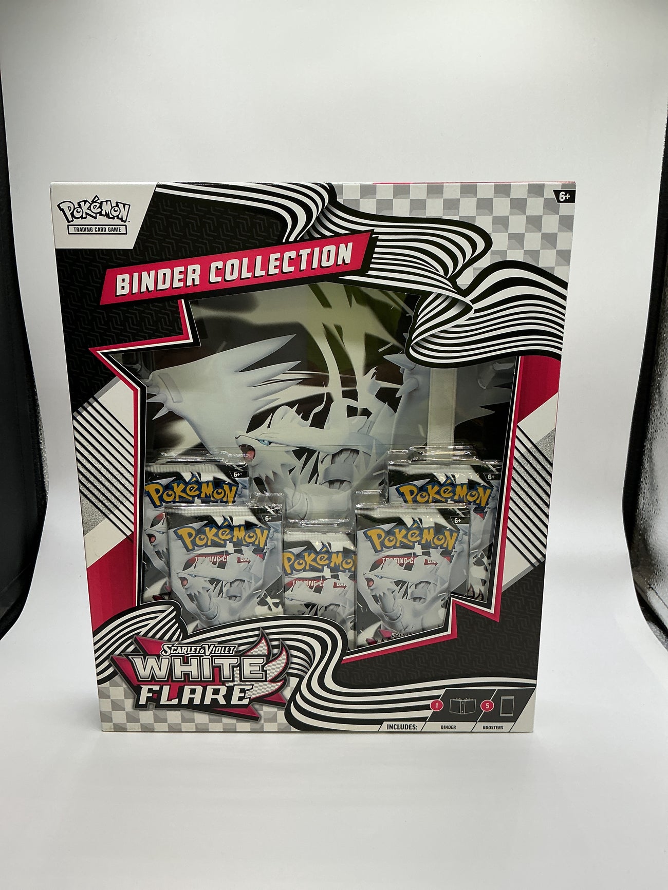 White flare binder collection