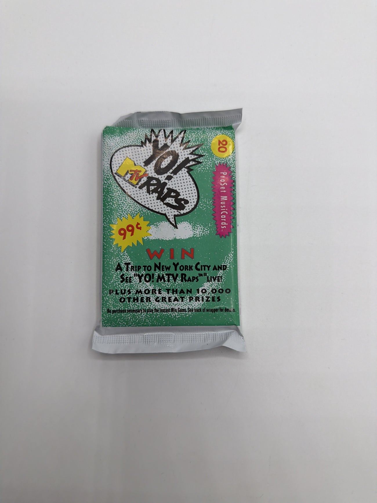 Processed music cards yo MTV wraps, sealed pack