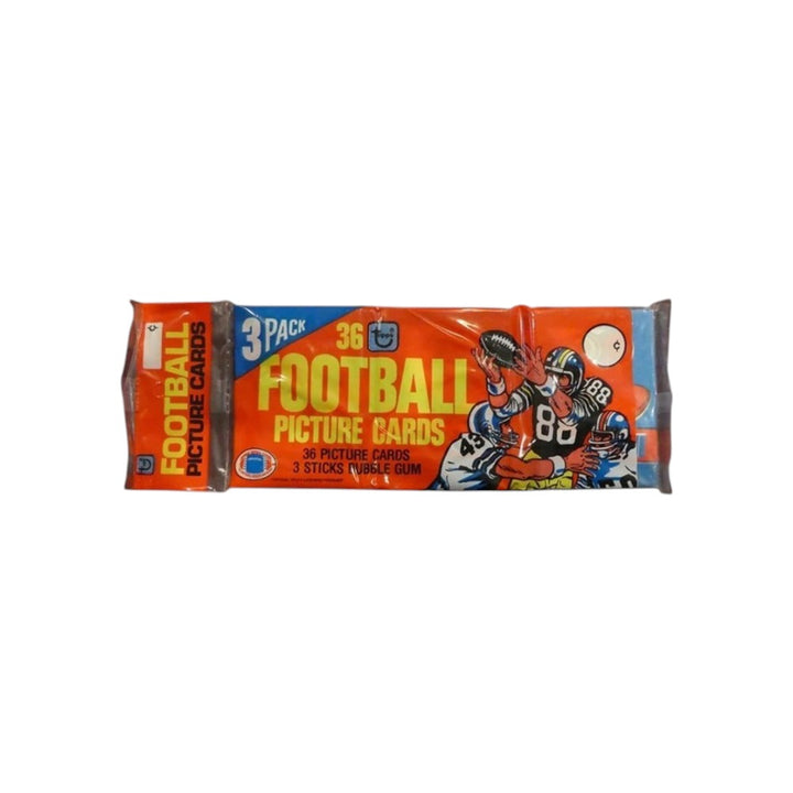 1980 Topps Football Wax Grocery Type Rack Pack