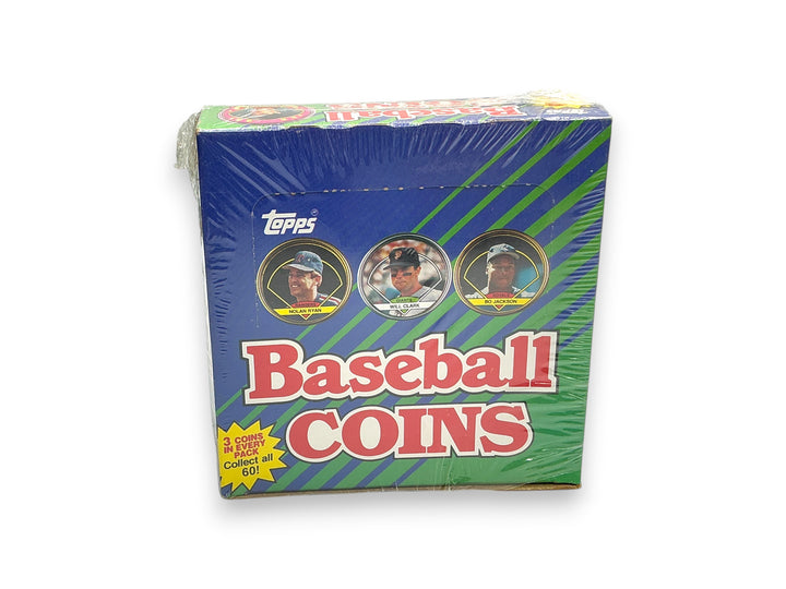 1990 TOPPS Baseball Coins - UNOPENED Box - 36 Unopened Sealed Packs.