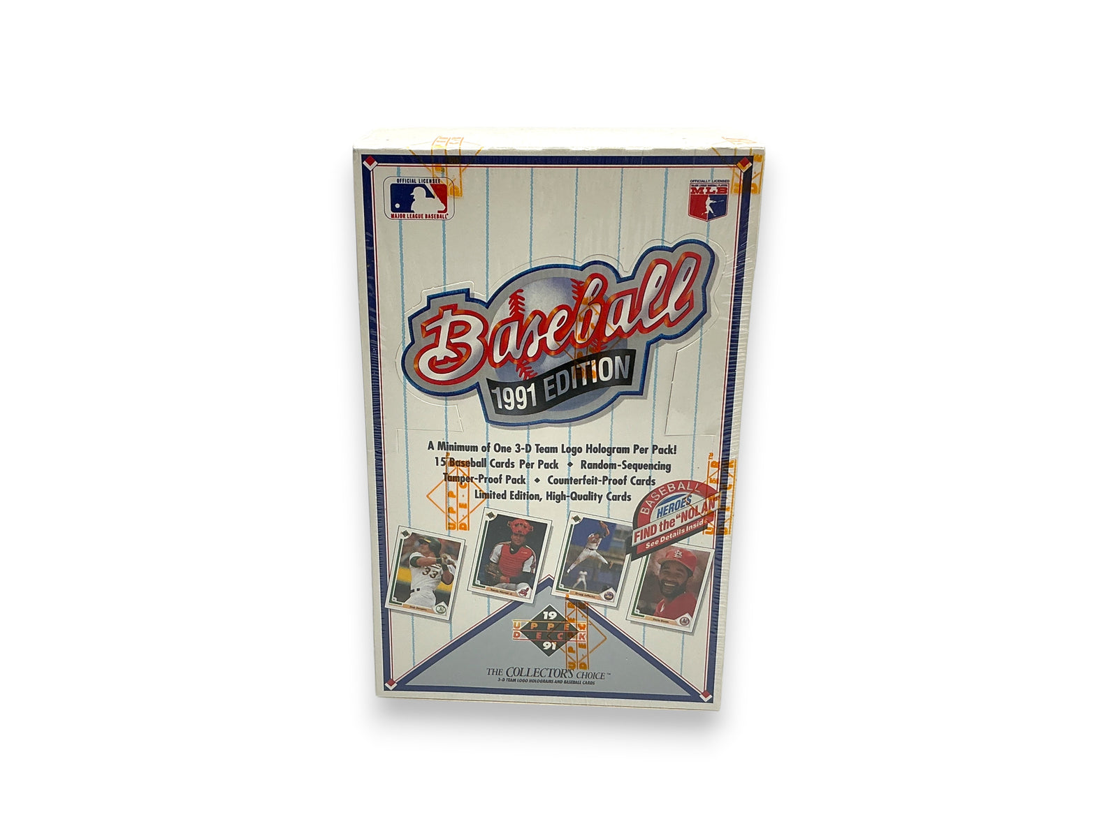 Lowkey Stock 1991 Upper Deck Baseball Edition factory sealed collector's box with vintage MLB trading card branding.