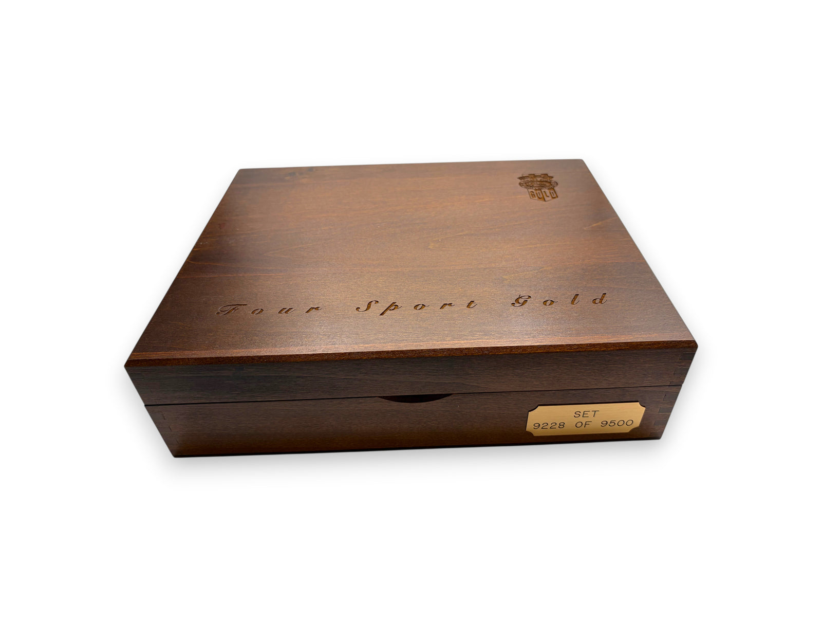 Lowkey Stock 1992 Classic Four Sport Gold commemorative wooden box with engraved logo and limited edition set plate