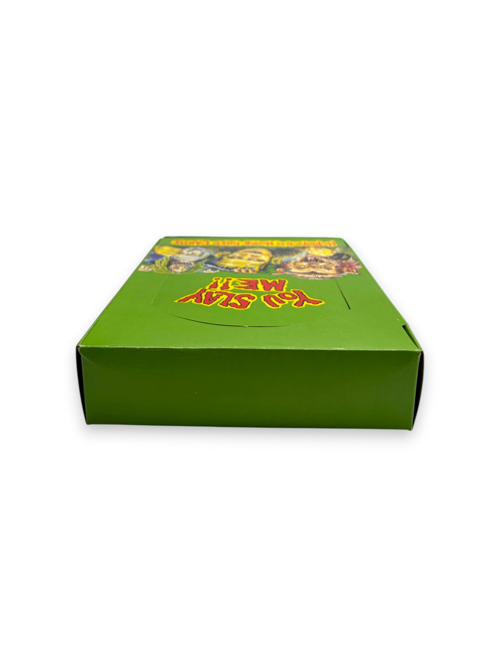 Lowkey Stock 1992 You Slay Me trading card display box containing 36 unopened foil packs in a bright green box
