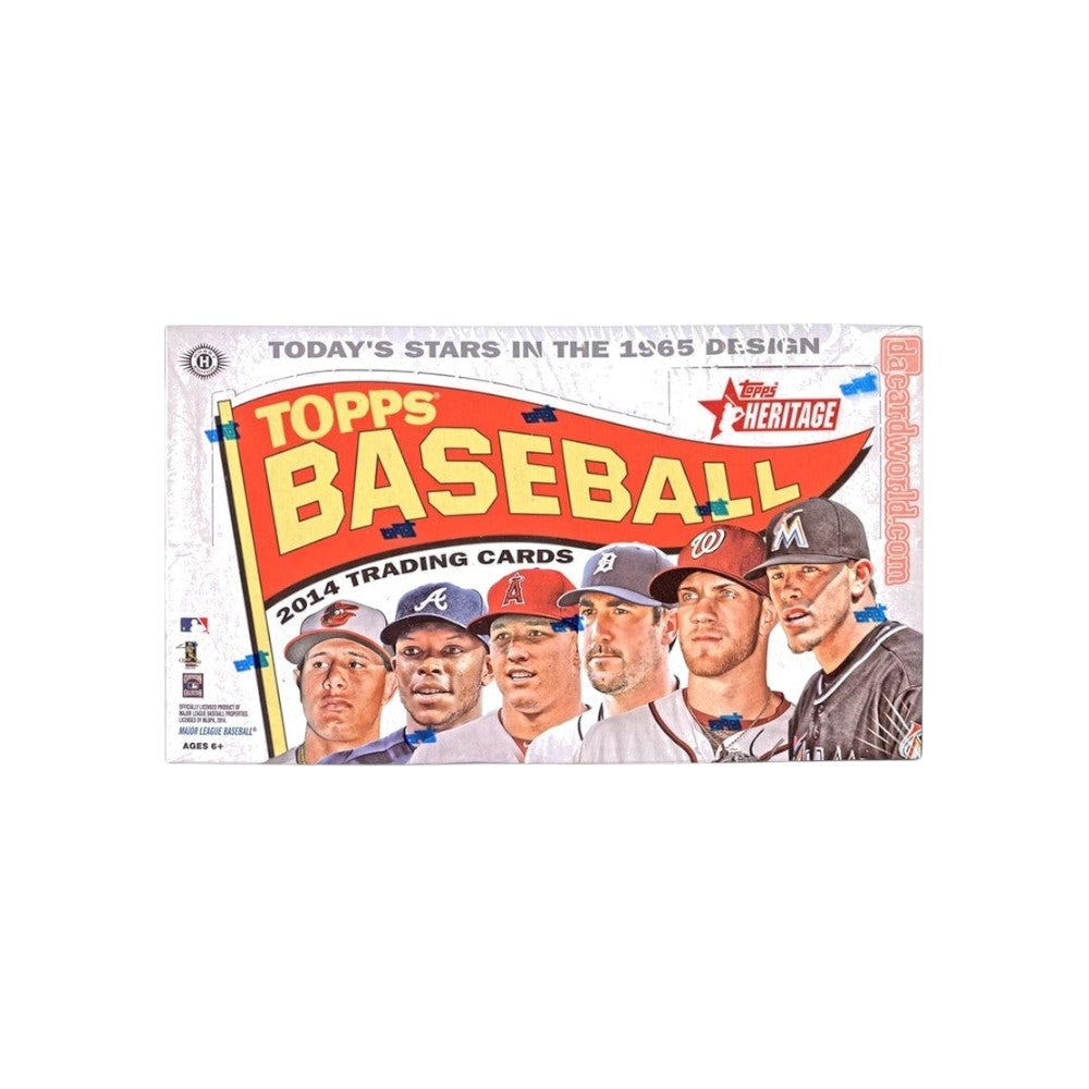 Lowkey Stock factory sealed 2014 Topps Heritage Baseball hobby box featuring vintage 1965 design and MLB players