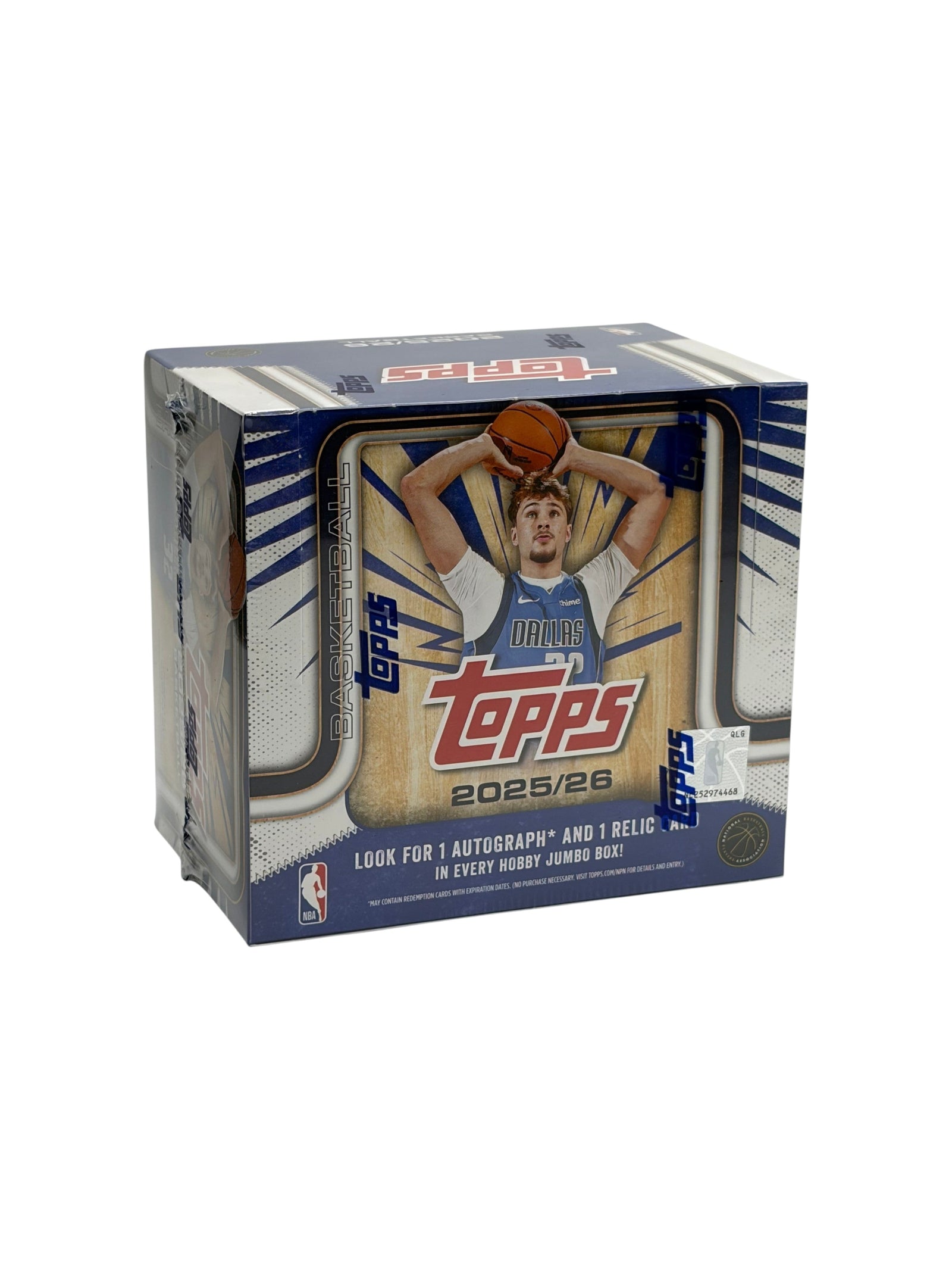 Lowkey Stock 2025-26 Topps Basketball Hobby Jumbo Box featuring a factory-sealed design with Luka Doncic graphic.