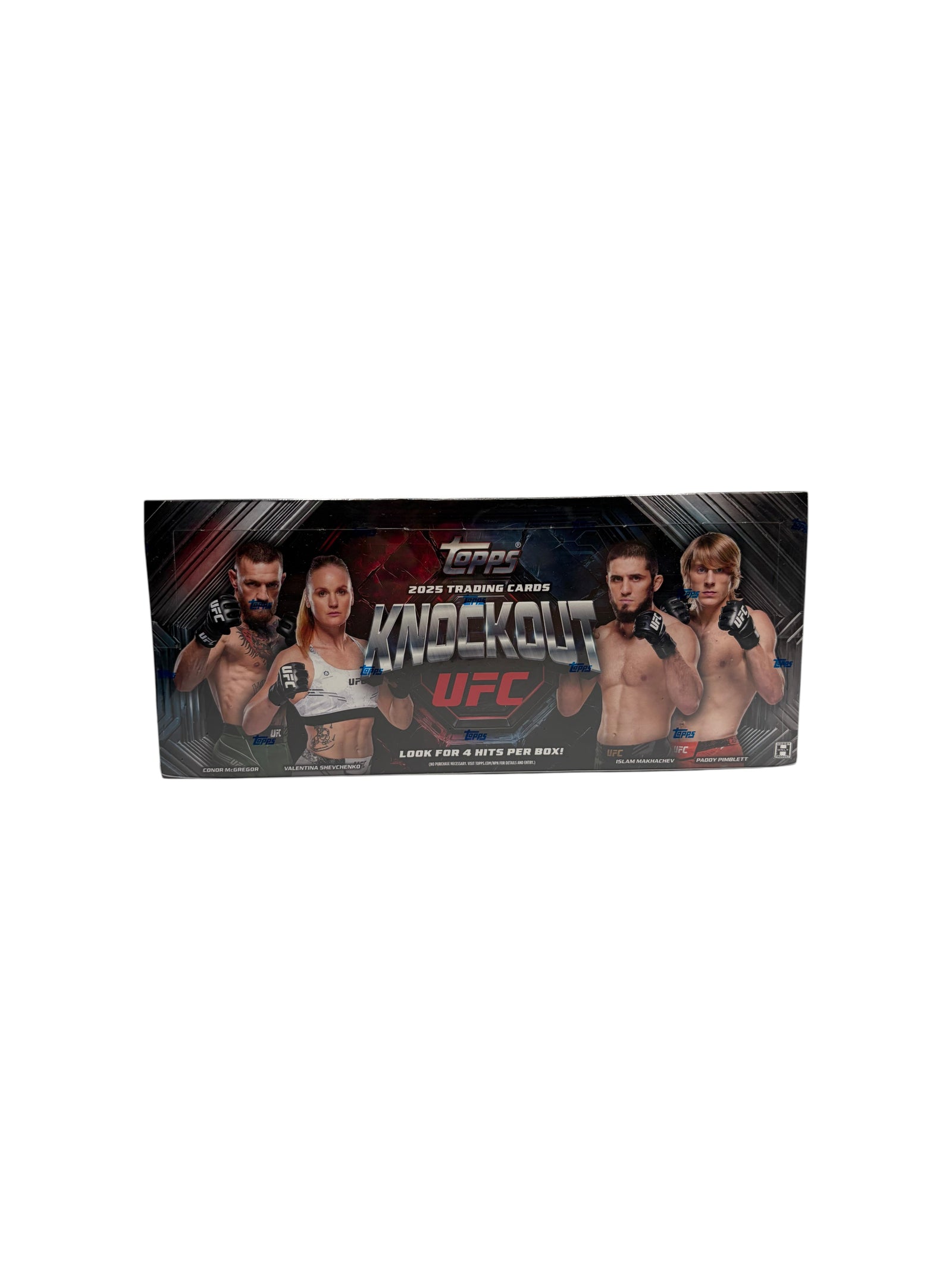 Lowkey Stock 2025 Topps Knockout UFC hobby box featuring professional fighters on the factory sealed packaging